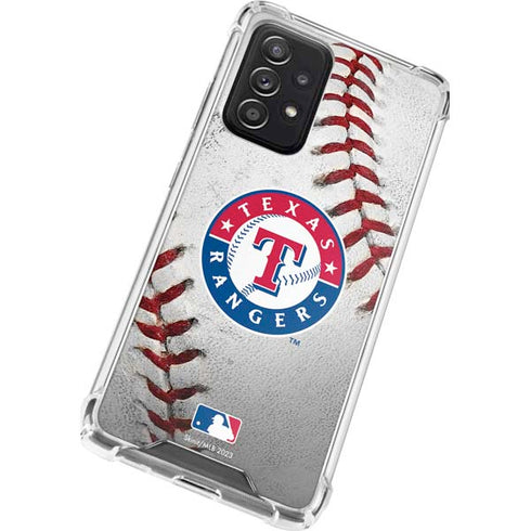 MLB Texas Rangers Game Ball Galaxy A52 5G Clear Case