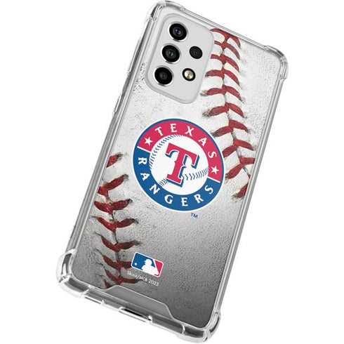 MLB Texas Rangers Game Ball Galaxy A53 5G Clear Case