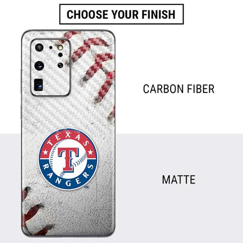 MLB Texas Rangers Game Ball Galaxy S20 Ultra 5G Skin