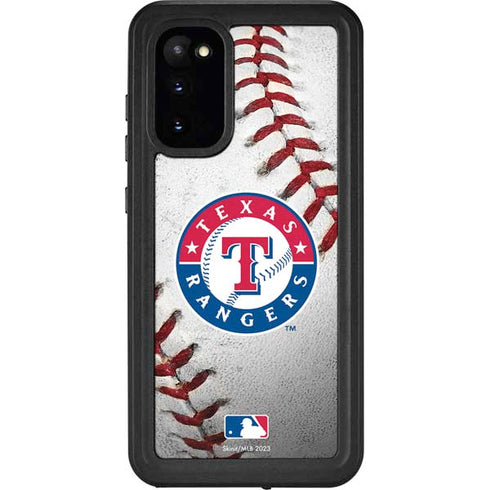 MLB Texas Rangers Game Ball Galaxy S20 Waterproof Case