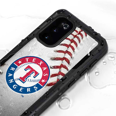 MLB Texas Rangers Game Ball Galaxy S20 Waterproof Case