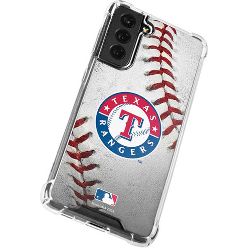 MLB Texas Rangers Game Ball Galaxy S21 FE Clear Case