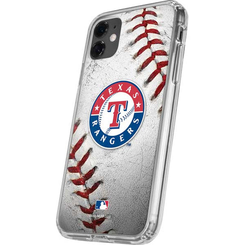 MLB Texas Rangers Game Ball iPhone 11 Clear Case