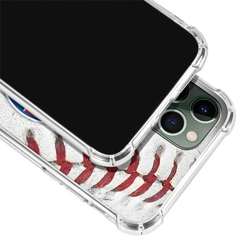 MLB Texas Rangers Game Ball iPhone 11 Pro Max Clear Case