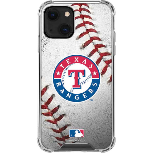 MLB Texas Rangers Game Ball iPhone 15 Plus Clear Case