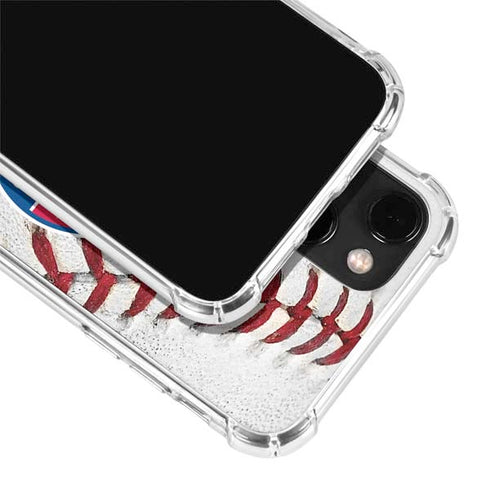MLB Texas Rangers Game Ball iPhone 15 Plus Clear Case