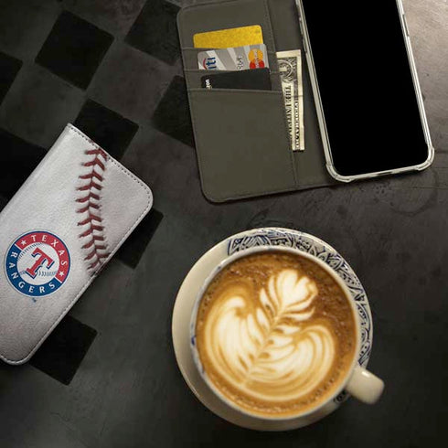MLB Texas Rangers Game Ball iPhone 14 Pro Folio Case