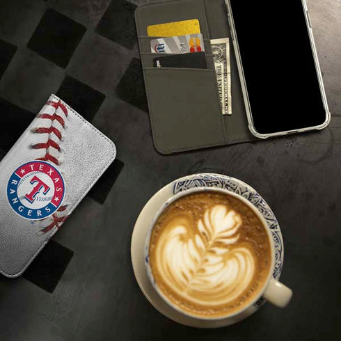 MLB Texas Rangers Game Ball iPhone 14 Pro Max Folio Case