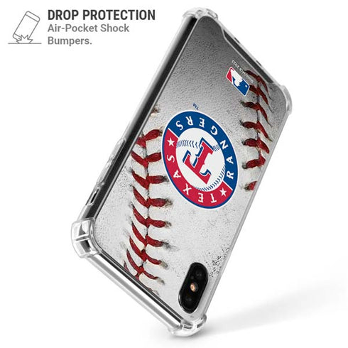 MLB Texas Rangers Game Ball iPhone XS Max Clear Case