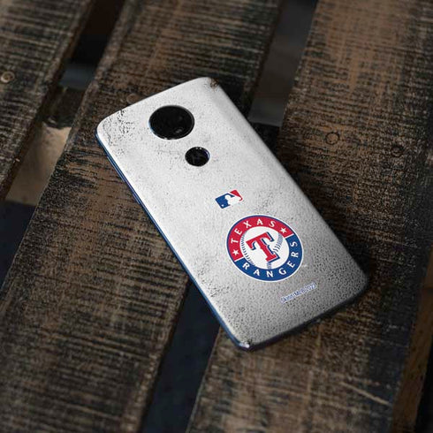 MLB Texas Rangers Game Ball Moto E5 Plus Skin