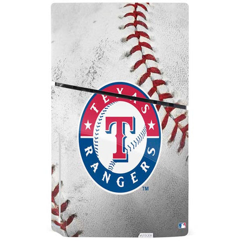 MLB Texas Rangers Game Ball PS5 Slim Disk Bundle Skin