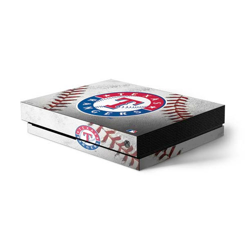 MLB Texas Rangers Game Ball Xbox One X Console Skin