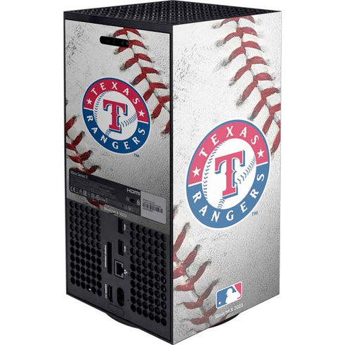 MLB Texas Rangers Game Ball Xbox Series X Console Skin