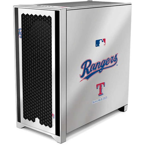 MLB Texas Rangers Home Jersey Corsair 4000D Tempered Glass Mid-Tower ATX Case Skin