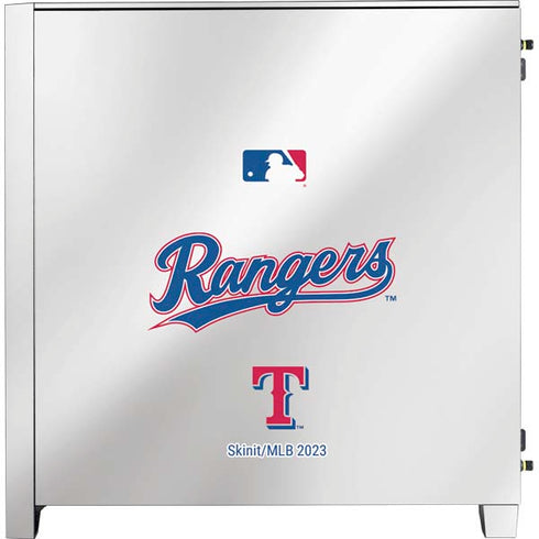 MLB Texas Rangers Home Jersey Corsair 4000D Tempered Glass Mid-Tower ATX Case Skin