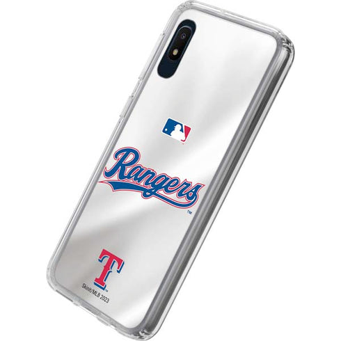 MLB Texas Rangers Home Jersey Galaxy A10e Clear Case