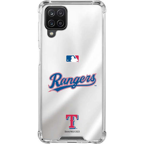 MLB Texas Rangers Home Jersey Galaxy A12 Clear Case