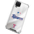 MLB Texas Rangers Home Jersey Galaxy A12 Clear Case