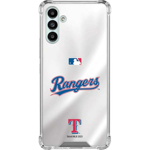 MLB Texas Rangers Home Jersey Galaxy A13 5G Clear Case