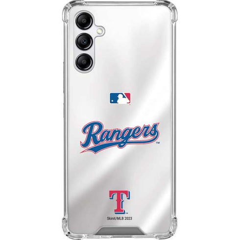 MLB Texas Rangers Home Jersey Galaxy A14 5G Clear Case