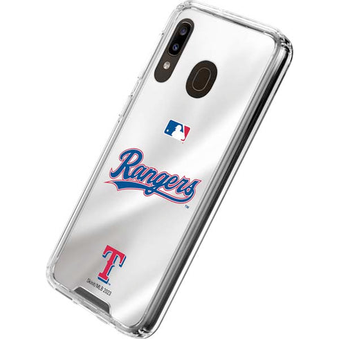 MLB Texas Rangers Home Jersey Galaxy A30 Clear Case