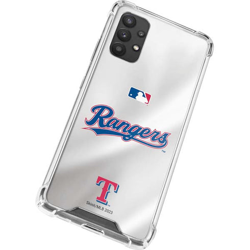 MLB Texas Rangers Home Jersey Galaxy A32 5G Clear Case