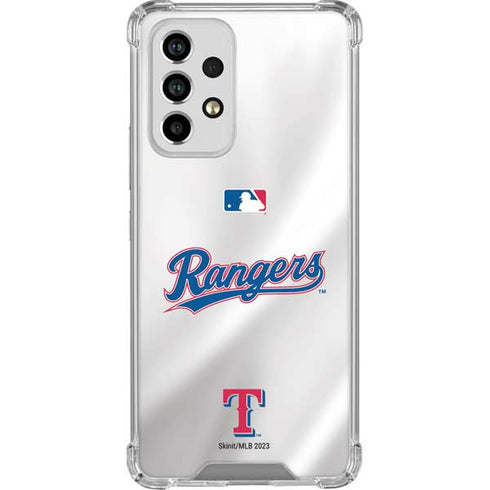 MLB Texas Rangers Home Jersey Galaxy A33 5G Clear Case