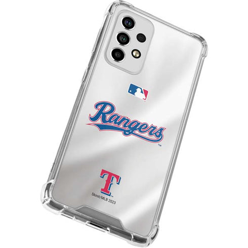 MLB Texas Rangers Home Jersey Galaxy A53 5G Clear Case