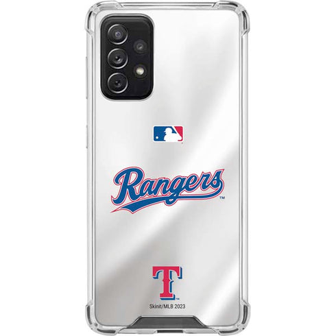 MLB Texas Rangers Home Jersey Galaxy A72 5G Clear Case