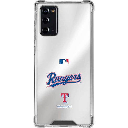 MLB Texas Rangers Home Jersey Galaxy Note20 5G Clear Case