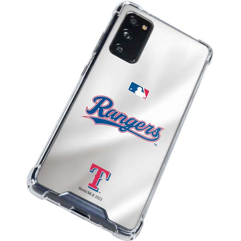MLB Texas Rangers Home Jersey Galaxy S20 FE Clear Case
