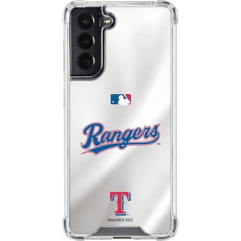 MLB Texas Rangers Home Jersey Galaxy S22 Clear Case