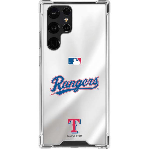 MLB Texas Rangers Home Jersey Galaxy S22 Ultra Clear Case
