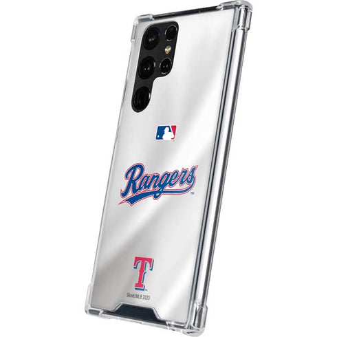 MLB Texas Rangers Home Jersey Galaxy S22 Ultra Clear Case