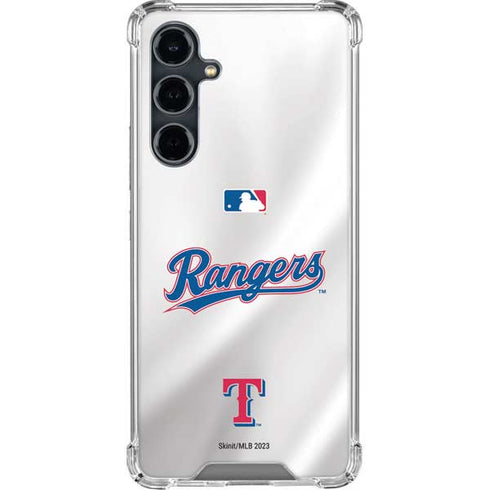 MLB Texas Rangers Home Jersey Galaxy S23 FE Clear Case
