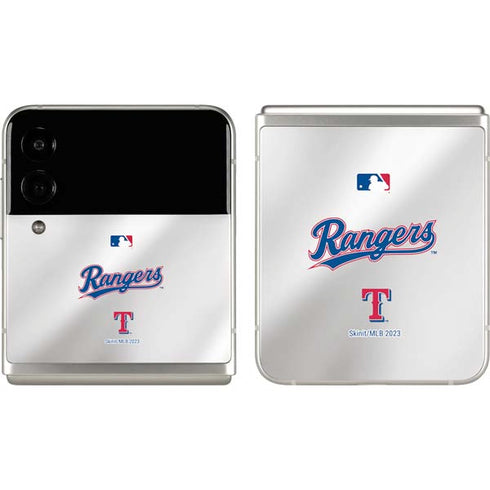 MLB Texas Rangers Home Jersey Galaxy Z Flip3 5G Skin