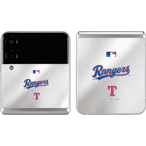 MLB Texas Rangers Home Jersey Galaxy Z Flip4 5G Skin