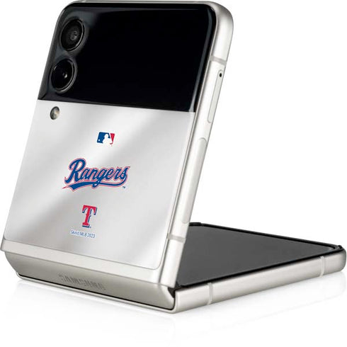 MLB Texas Rangers Home Jersey Galaxy Z Flip4 5G Skin