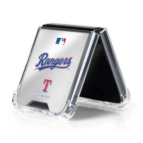 MLB Texas Rangers Home Jersey Galaxy Z Flip5 5G Clear Case