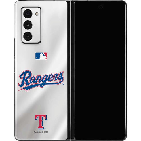 MLB Texas Rangers Home Jersey Galaxy Z Fold2 5G Skin