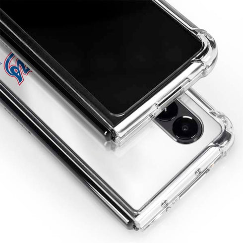 MLB Texas Rangers Home Jersey Galaxy Z Fold4 5G Clear Case