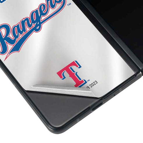 MLB Texas Rangers Home Jersey Galaxy Z Fold4 5G Skin