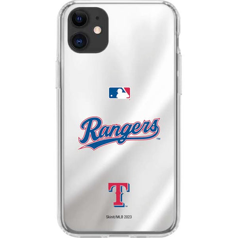 MLB Texas Rangers Home Jersey iPhone 11 Clear Case
