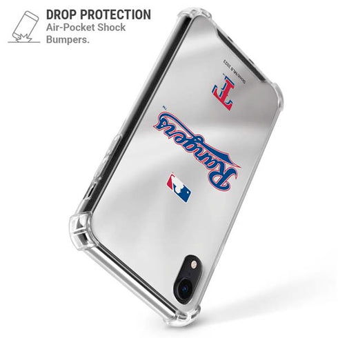 MLB Texas Rangers Home Jersey iPhone XR Clear Case