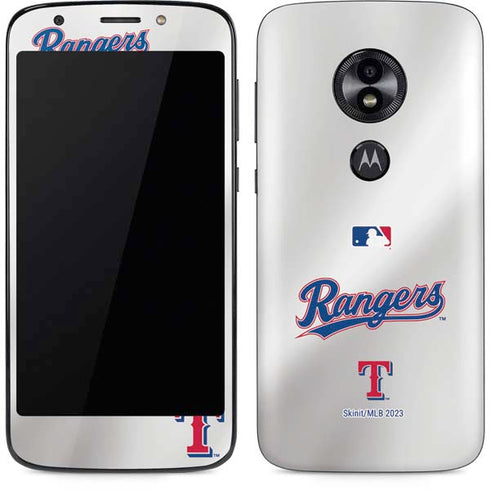 MLB Texas Rangers Home Jersey Moto E5 Play Skin