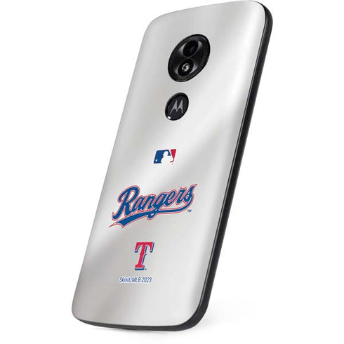 MLB Texas Rangers Home Jersey Moto E5 Play Skin