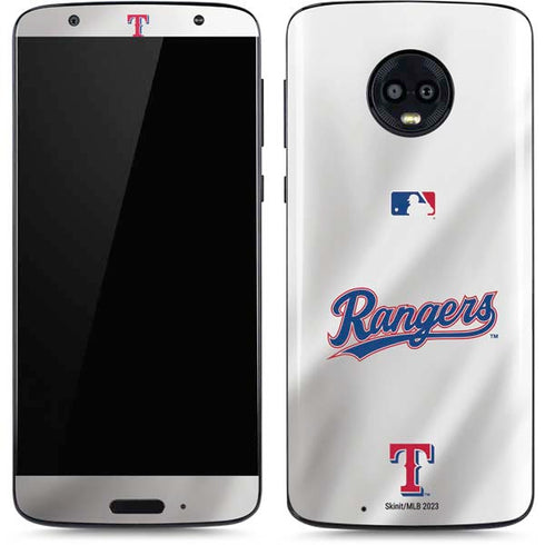 MLB Texas Rangers Home Jersey Moto G6 Skin