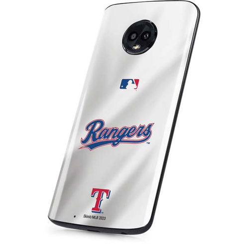 MLB Texas Rangers Home Jersey Moto G6 Skin