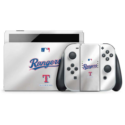 MLB Texas Rangers Home Jersey Nintendo Switch OLED (2021) Skin