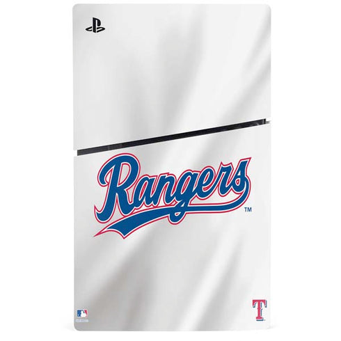 MLB Texas Rangers Home Jersey PS5 Slim Disk Console Skin
